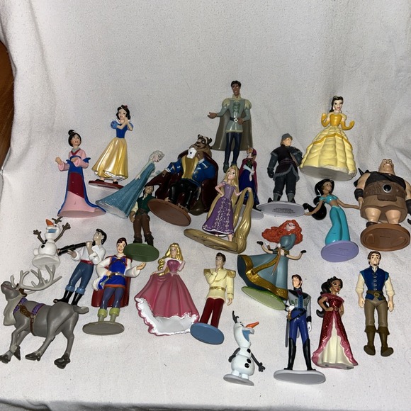Disney Other - Lot 23 Disney Mini Figure Toy‎ Lot PVC Mixed Characters Princess F1